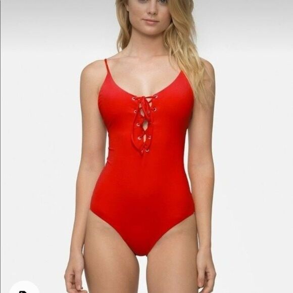 TAVIK Womens Size XS Red Monahan one-piece swim in Viking Red - Picture 1 of 10